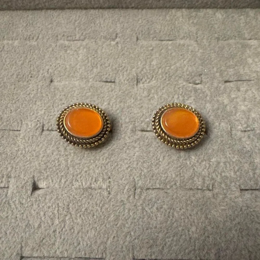Avon Women's Gold and Orange Jewellery